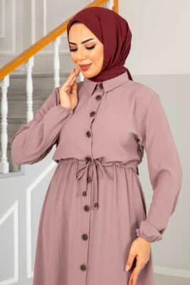 عباية جاز بأزرار دارك مينك 2