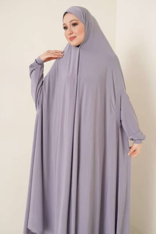 Lux Sandy Hijab Abaya Grigio 2