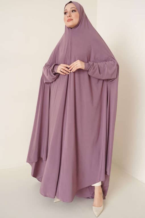 Abaya Lux Sandy Hijab Rose Foncé