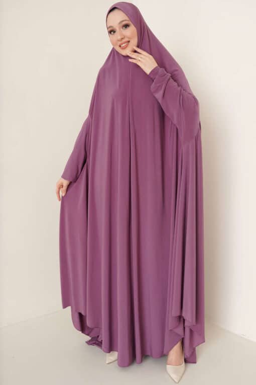 Lux Sandy Hijab Abaya Magenta