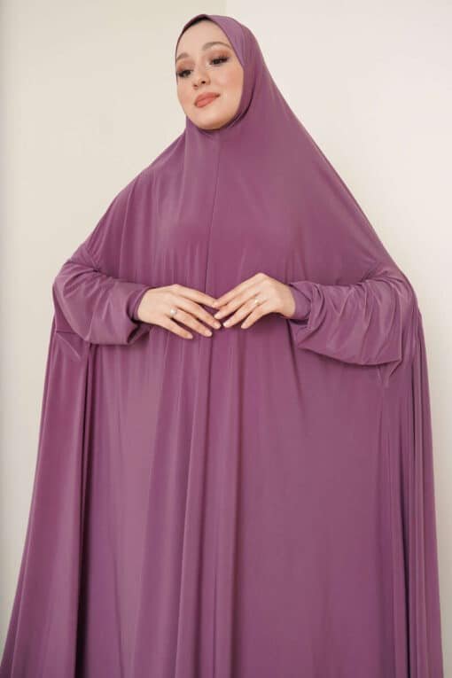 Lux Sandy Hijab Abaya Magenta 2
