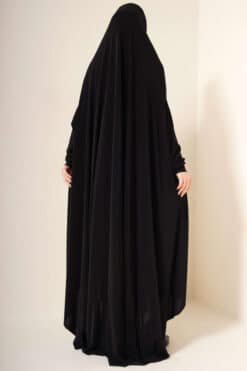 Lux Sandy Hijab Abaya Noir 1
