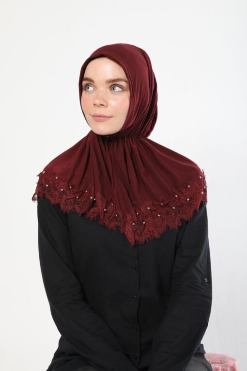hijab cuffia rosa 1
