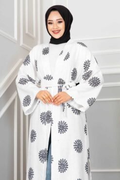 Mika Kimono Black Pattern 1
