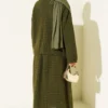 Lace Skirt Knit Two-Piece Set Khaki Großhandel clothing set view 3 - Hicabistan Türkei Fabrik