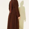 Lace Skirt Knit Two-Piece Set Brown بالجملة clothing set view 3 - Hicabistan مصنع تركيا