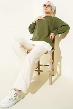 Vista alternativa di Pleated Tunic Khaki