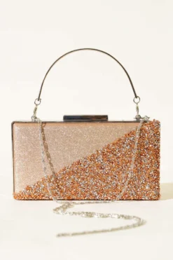 Alternative view of Cross Stone Rectangle Evening Bag Copper