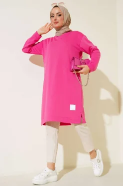 Alternative view of Embroidered Long Tunic Fuchsia