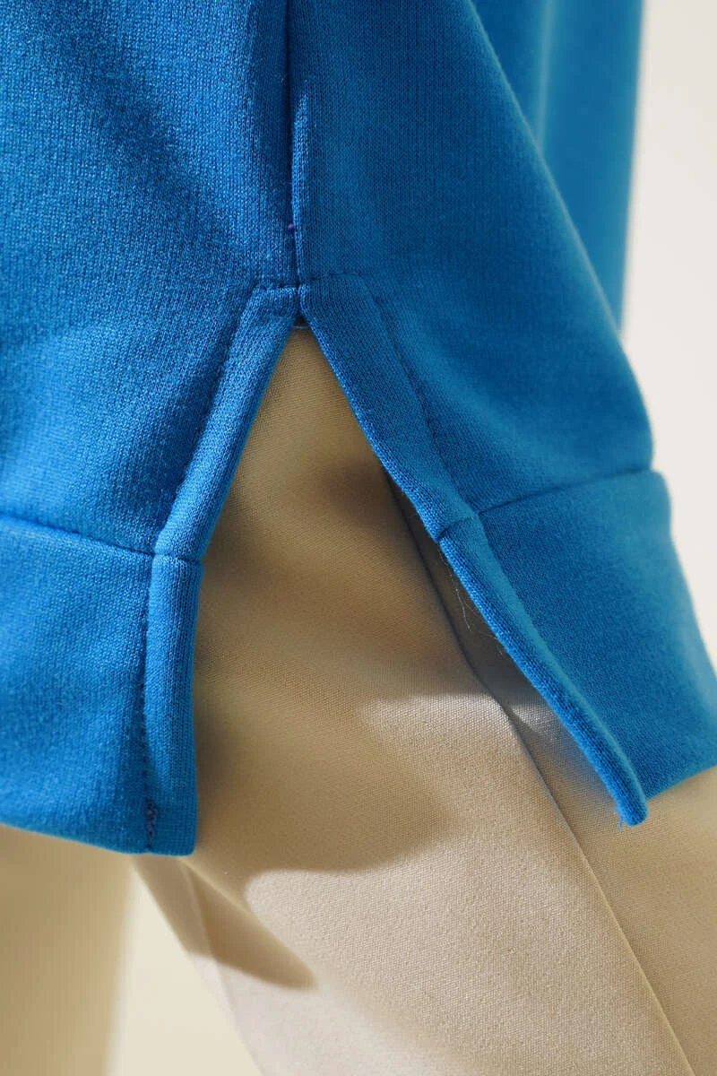 Embroidered Long Tunic Indigo - Image 4