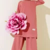 Embroidered Wide Leg Two-Piece Set