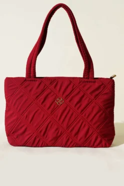 Alternative view of Embroidered Quilted Women's Handbag Burgundy