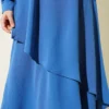 Asymmetrical Cut Ayrobin Two-Piece Set Blue wholesale clothing set view 4 - Hicabistan Turkey factory
