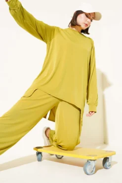 Asymmetric Cut Sandy Tunic Set