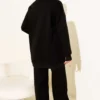 Bear Print Three-Piece Set Black al por mayor clothing set view 3 - Hicabistan fábrica Turquía