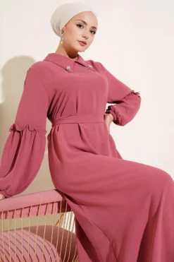 Gathered Sleeve Dress