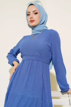 Alternative view of Ruffled Layered Dress Indigo