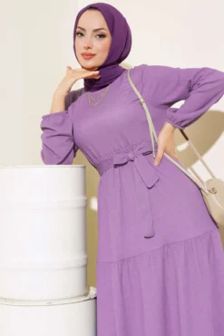Ruffled Layered Dress Lilac