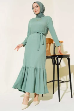 Alternative view of Gathered Belted Midi Dress