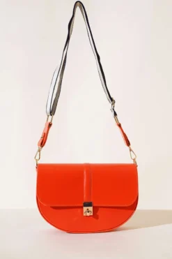 Orange Baguette Shoulder Bag