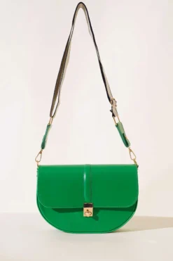 Green Baguette Shoulder Bag
