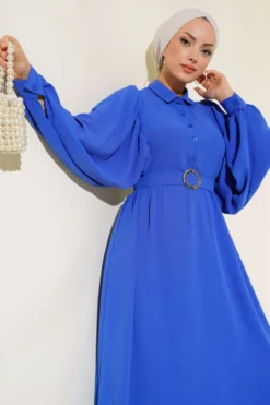 Alternative view of Balloon Sleeve Shirt Collar Dress