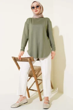 Vista alternativa di Basic Seamless Tunic Khaki