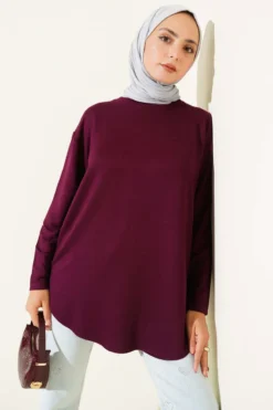 Basic Seamless Tunic Plum