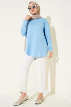 Vista alternativa di Basic Seamless Tunic Blue