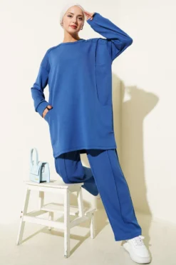 Basic Pocket Two-Piece Set Indigo
