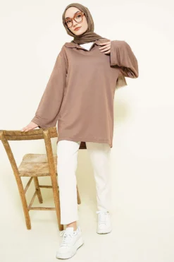 Alternative Ansicht von Collar Detail Tunic Mink