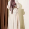 Belted Skirt Set Beige Großhandel clothing set view 3 - Hicabistan Türkei Fabrik