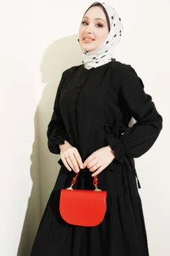 Alternative view of Belted Skirt Set Black