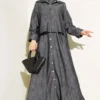 Belted Zippered Jumper Dress Set