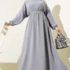 Belted Ayrobin Dress Grey