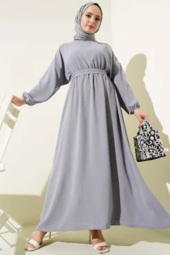 Belted Ayrobin Dress Grey