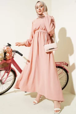Belted Ayrobin Dress Powder Pink