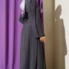 Belted Detail Tencel Dress Großhandel dress view 3 - Hicabistan Türkei Fabrik