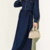 Belted Zip-Up Dress Set wholesale clothing set - Hicabistan Turkey factory