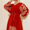 Belted Loose Dress all'ingrosso dress view 2 - Hicabistan fabbrica Turchia