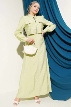 Belted Stone-Embellished Jacket Dress Set