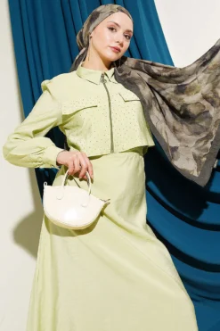Alternative view of Belted Stone-Embellished Jacket Dress Set