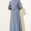 Belted Side-Tie Jumpsuit Set Indigo بالجملة clothing set view 3 - Hicabistan مصنع تركيا