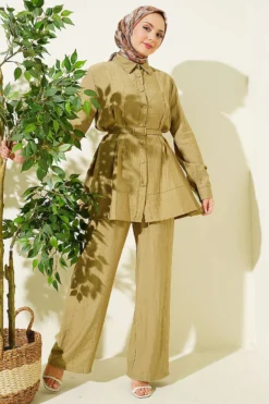 Alternative view of Belted Two-Piece Set