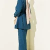 Belted Two-Piece Set Petrol en gros clothing set view 3 - Hicabistan usine Turquie