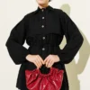 Belted Tunic Shirt Two-Piece Set Black all'ingrosso clothing set view 2 - Hicabistan fabbrica Turchia