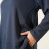 Bicycle Neck Oval Detail Two-Piece Set wholesale clothing set view 4 - Hicabistan Turkey factory