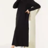 Crew Neck Jersey Dress Black