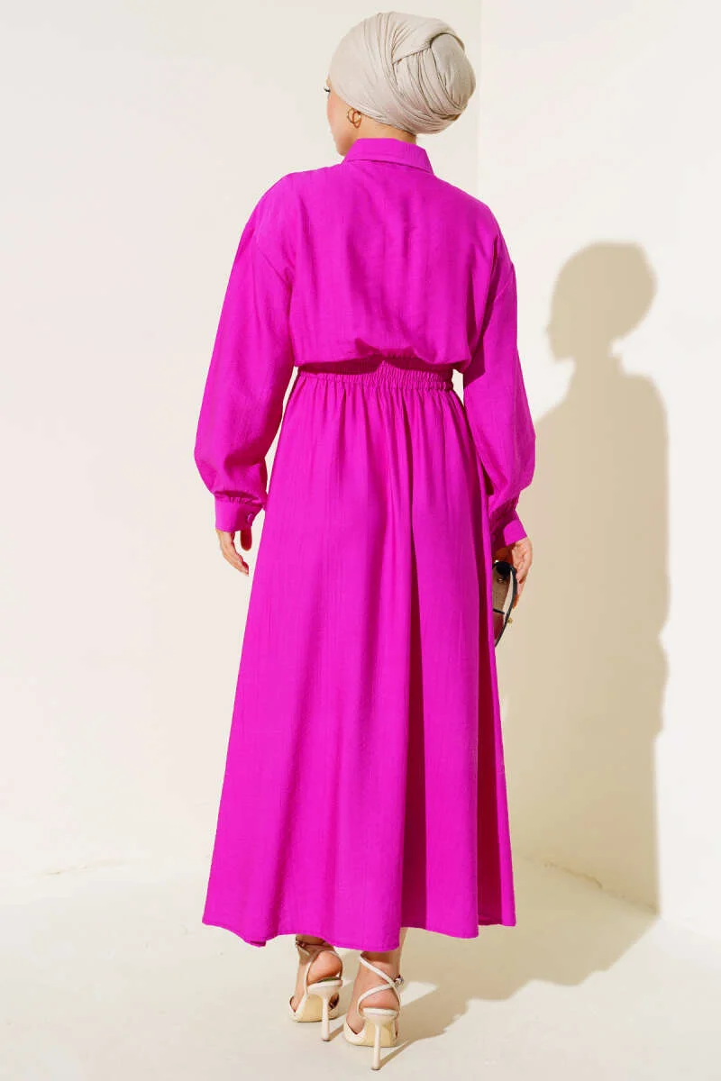 Boy Buttoned Double Pocket Dress - Afbeelding 3