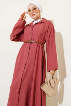 Alternative view of Buttoned Belted Basic Dress